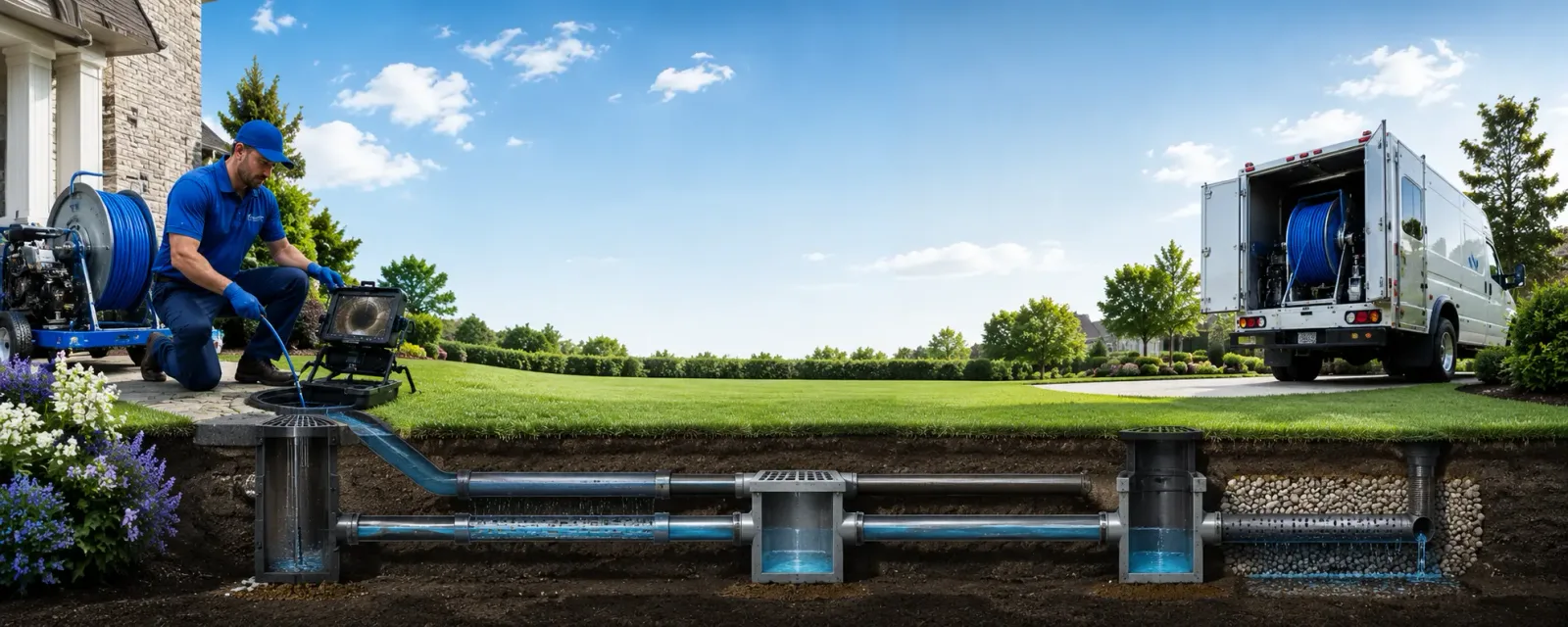 Outdoor drain cleaning information for Mackey, IN
